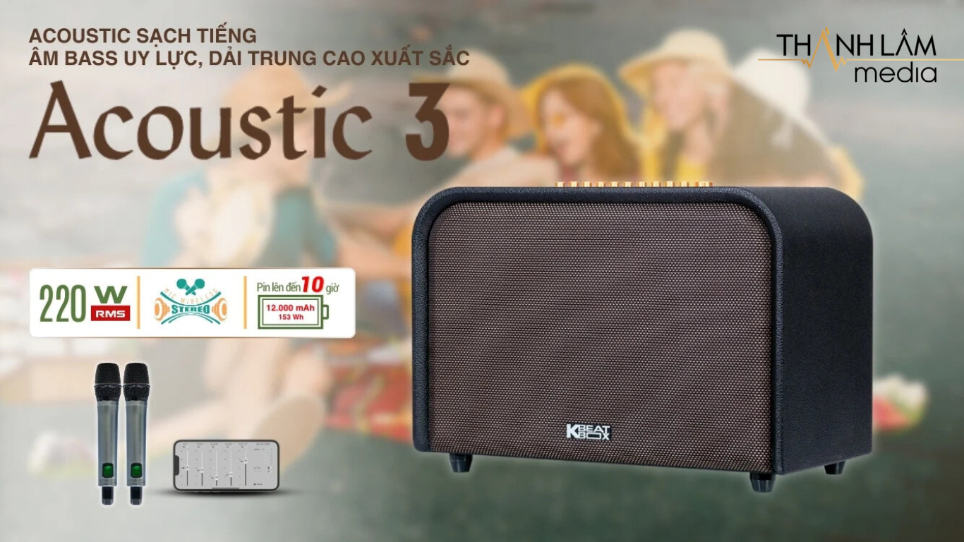 DÀN ÂM THANH DI ĐỘNG ACNOS ACOUSTIC 3 3